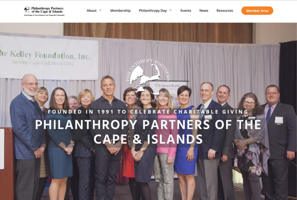 screenshot of Philanthropy Partners website