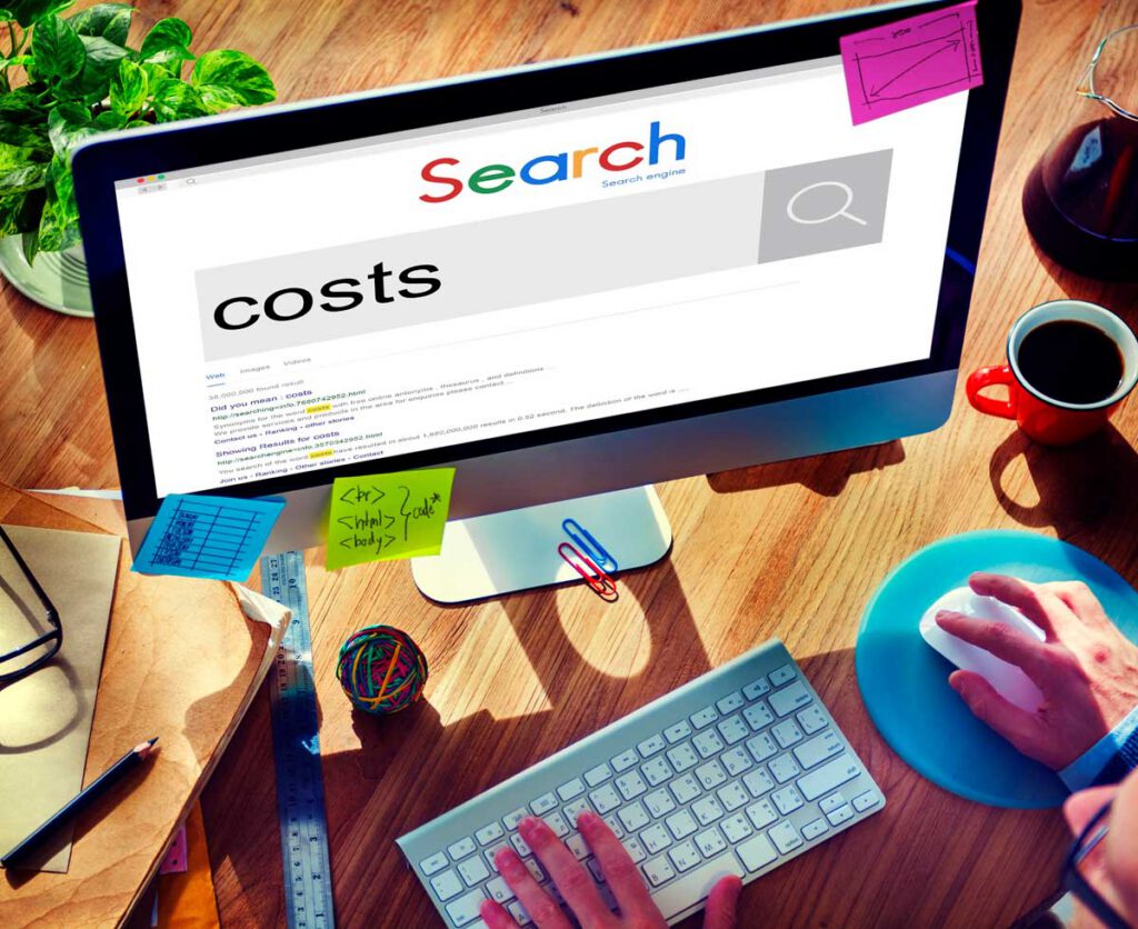 Internet search for costs