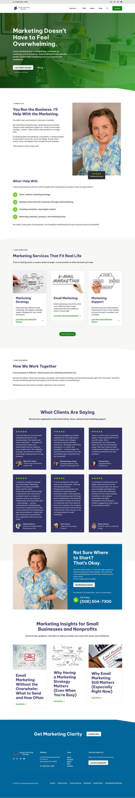 screenshot of CoastalMarketingGeek.com