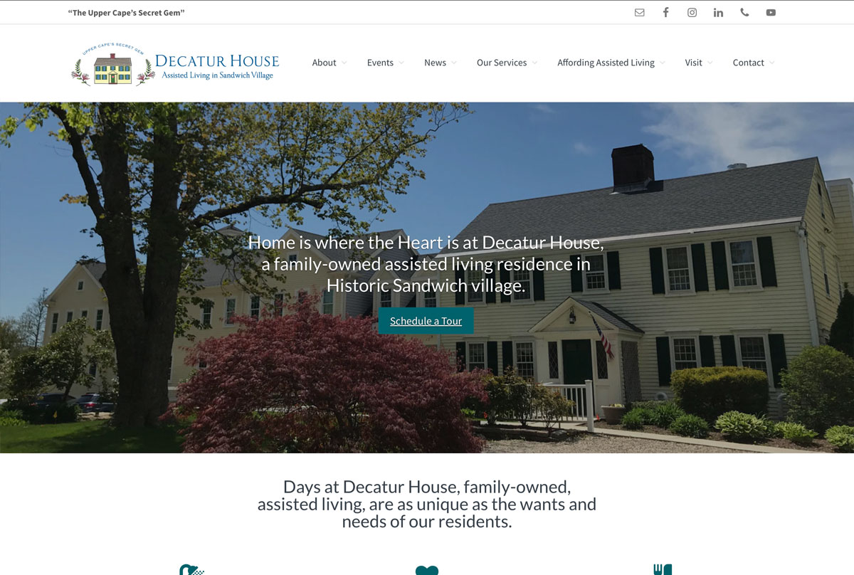 screenshot of DecaturHouse.com