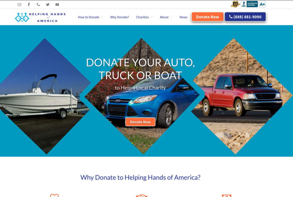 screencapture of HelpingHandsofAmerica.org