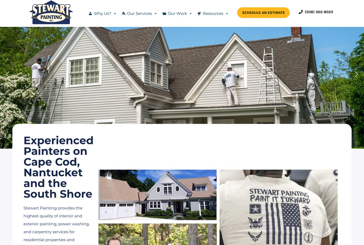 screenshot of StewartPaint.com