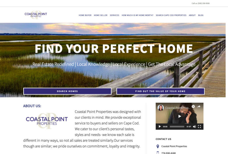 screenshot of CoastalPointProperties.com